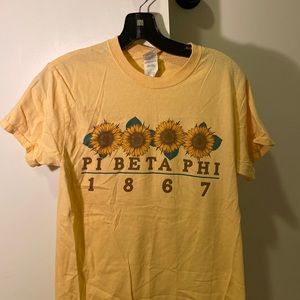 Pi Beta Phi Yellow Sunflower Tee